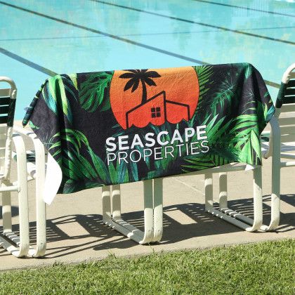 Custom Best Beach Towel - In Use 