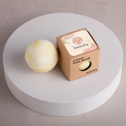 Custom Luxury Bath Bomb - Yellow With White Packaging View Custom Luxury Bath Bomb - Yellow With White Packaging View