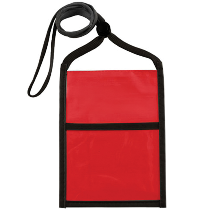 Custom Two Tone Double Window Pouch - Red Custom Two Tone Double Window Pouch - Red