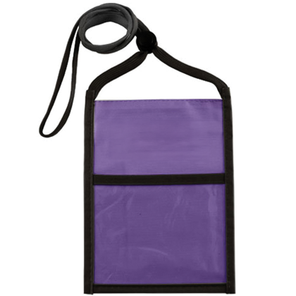 Custom Two Tone Double Window Pouch - Purple Custom Two Tone Double Window Pouch - Purple