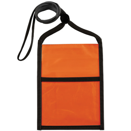 Custom Two Tone Double Window Pouch - Orange Custom Two Tone Double Window Pouch - Orange