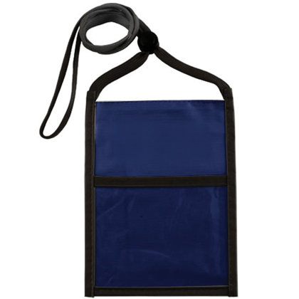 Custom Two Tone Double Window Pouch - Navy Blue Custom Two Tone Double Window Pouch - Navy Blue