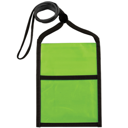 Custom Two Tone Double Window Pouch - Lime Green Custom Two Tone Double Window Pouch - Lime Green