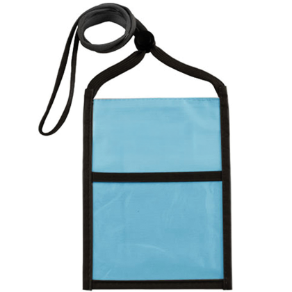 Custom Two Tone Double Window Pouch - Light Blue Custom Two Tone Double Window Pouch - Light Blue