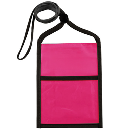 Custom Two Tone Double Window Pouch - Hot Pink Custom Two Tone Double Window Pouch - Hot Pink