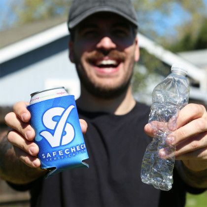 Custom Best Ever Recycled Can Cooler - Lifestyle View 