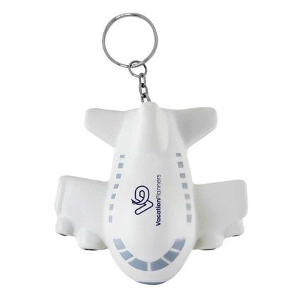 Custom Airplane Stress Reliever Keychain - Top View Custom Airplane Stress Reliever Keychain - Top View