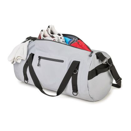 Custom Call Of The Wild Water Resistant 42L Duffle - Grey Lifestyle View Custom Call Of The Wild Water Resistant 42L Duffle - Grey Lifestyle View