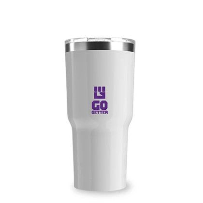 Custom Go Getter 18 oz Stainless Steel Tumbler - White Custom Go Getter 18 oz Stainless Steel Tumbler - White