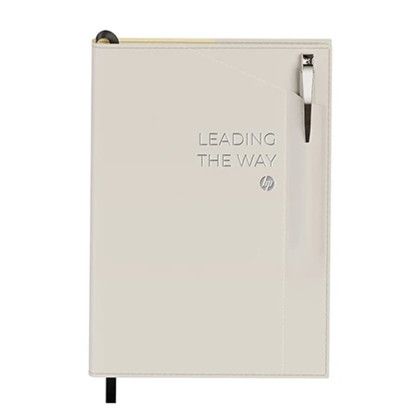 Custom Bradford A5 Refillable Journal Pen Combo - White Custom Bradford A5 Refillable Journal Pen Combo - White