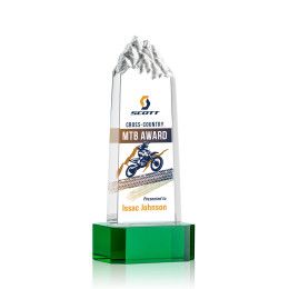 Custom Himalayas Full Color Award on Green Base Small Custom Himalayas Full Color Award on Green Base Small