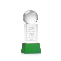 Custom Small Baseball Award on Belcroft Green Base - Etched Custom Small Baseball Award on Belcroft Green Base - Etched