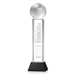 Custom X-Large Soccer Ball Award on Stowe Black Base - Etched