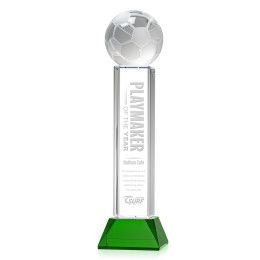 Custom X-Large Soccer Ball Award on Stowe Green Base - Etched