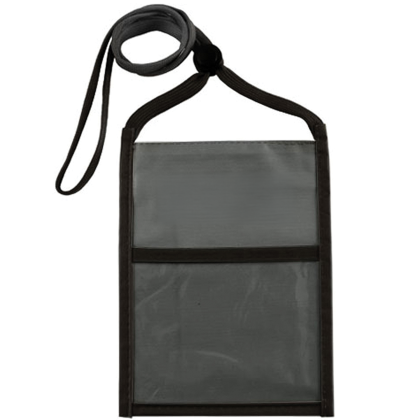 Custom Two Tone Double Window Pouch - Dark Grey Custom Two Tone Double Window Pouch - Dark Grey