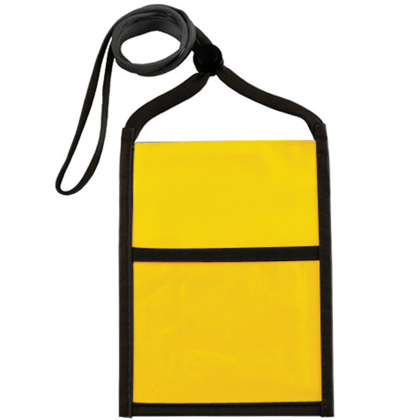 Custom Two Tone Double Window Pouch - Yellow Custom Two Tone Double Window Pouch - Yellow