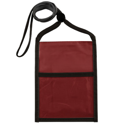 Custom Two Tone Double Window Pouch - Maroon Custom Two Tone Double Window Pouch - Maroon