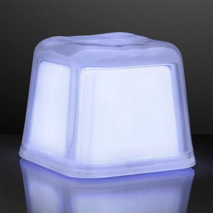 Custom Hollywood Ice White Light Up Ice Cubes, Patent D552,633S - Front View 