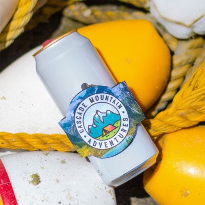 Custom Full Color Round Koozie Slap Wrap - Lifestyle View