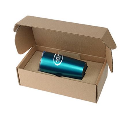 Custom 20 oz. Everest Stainless Steel Tumbler with Gift Box - Matte Metallic Teal Side View Custom 20 oz. Everest Stainless Steel Tumbler with Gift Box - Matte Metallic Teal Side View