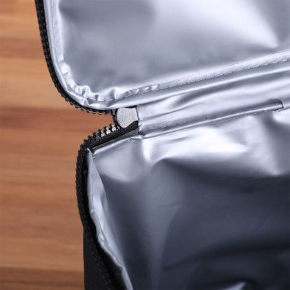Custom rPET Insulated Cooler Bag: 12 Can - Open View Custom rPET Insulated Cooler Bag: 12 Can - Open View