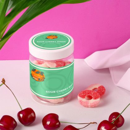 Custom Sour Cherry Rings: Large Jar - Lifestyle Custom Sour Cherry Rings: Large Jar - Lifestyle