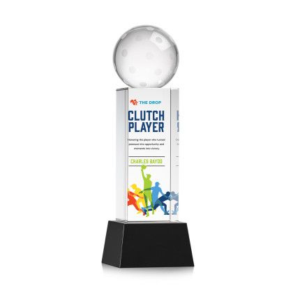 Custom Pickleball Full Color Award on Belcroft Black Base Medium Custom Pickleball Full Color Award on Belcroft Black Base Medium