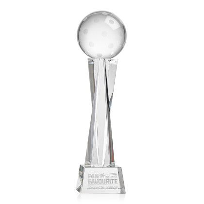 Custom Pickleball Award on Grafton Clear Base Large