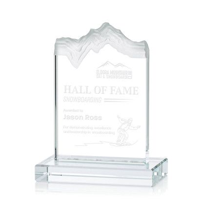 Custom Small Clear Kilimanjaro Award with Standard Base - Etched Custom Small Clear Kilimanjaro Award with Standard Base - Etched