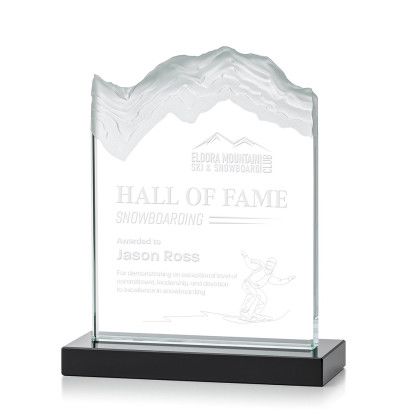 Custom Medium Black Kilimanjaro Award with Standard Base - Etched Custom Medium Black Kilimanjaro Award with Standard Base - Etched