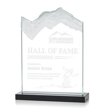 Custom Large Black Kilimanjaro Award with Standard Base - Etched Custom Large Black Kilimanjaro Award with Standard Base - Etched