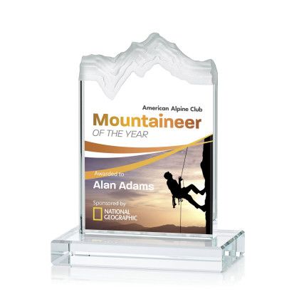 Custom Small Kilimanjaro Full Color Award with Clear Standard Base Custom Small Kilimanjaro Full Color Award with Clear Standard Base