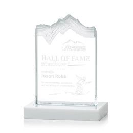 Custom Small Kilimanjaro Award White with Standard Base - Etched Custom Small Kilimanjaro Award White with Standard Base - Etched