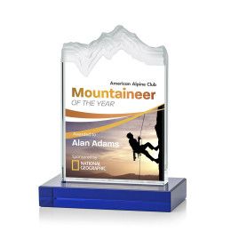 Custom Small Kilimanjaro Full Color Award with Blue Standard Base Custom Small Kilimanjaro Full Color Award with Blue Standard Base