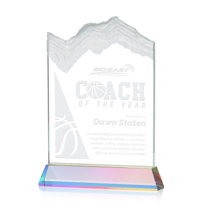 Custom Kilimanjaro Award on Prismatic Newhaven Base Large - Etched Custom Kilimanjaro Award on Prismatic Newhaven Base Large - Etched