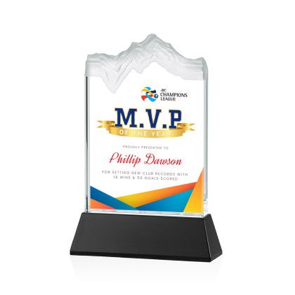 Custom Kilimanjaro Full Color Award on Black Newhaven Base Small Custom Kilimanjaro Full Color Award on Black Newhaven Base Small
