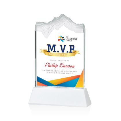 Custom Kilimanjaro Full Color Award on White Newhaven Base Small Custom Kilimanjaro Full Color Award on White Newhaven Base Small