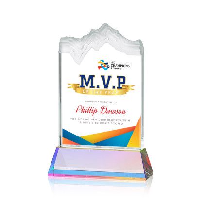 Custom Kilimanjaro Full Color Award on Prismatic Newhaven Base Small Custom Kilimanjaro Full Color Award on Prismatic Newhaven Base Small