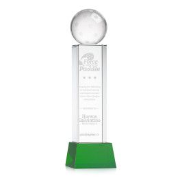 Custom Pickleball Award on Belcroft Green Base Large - Etched Custom Pickleball Award on Belcroft Green Base Large - Etched