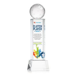 Custom Pickleball Full Color Award on Belcroft Clear Base Large Custom Pickleball Full Color Award on Belcroft Clear Base Large