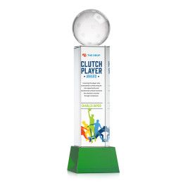 Custom Pickleball Full Color Award on Belcroft Green Base Large Custom Pickleball Full Color Award on Belcroft Green Base Large