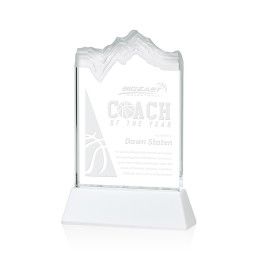 Custom Kilimanjaro Award on White Newhaven Base Small - Etched Custom Kilimanjaro Award on White Newhaven Base Small - Etched