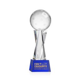 Custom Pickleball Award on Grafton Blue Base Small Custom Pickleball Award on Grafton Blue Base Small