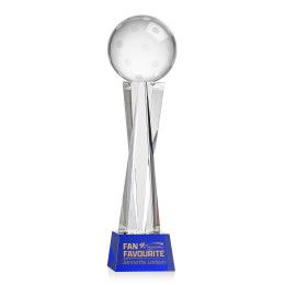Custom Pickleball Award on Grafton Blue Base Large Custom Pickleball Award on Grafton Blue Base Large