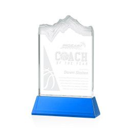 Custom Kilimanjaro Award on Sky Blue Newhaven Base Small - Etched Custom Kilimanjaro Award on Sky Blue Newhaven Base Small - Etched