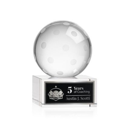 Custom Pickleball Award on Hancock Base Small - Engraved Custom Pickleball Award on Hancock Base Small - Engraved