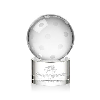 Custom Pickleball Award on Marvel Base Medium - Etched Custom Pickleball Award on Marvel Base Medium - Etched