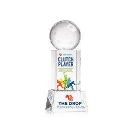 Custom Pickleball Full Color Award on Belcroft Clear Base Small Custom Pickleball Full Color Award on Belcroft Clear Base Small