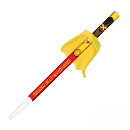 Custom Pen Heroes Superhero Series Female with Cape - Yellow 