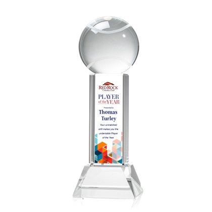 Custom Tennis Ball Full Color Award on Stowe Clear Base Medium Custom Tennis Ball Full Color Award on Stowe Clear Base Medium
